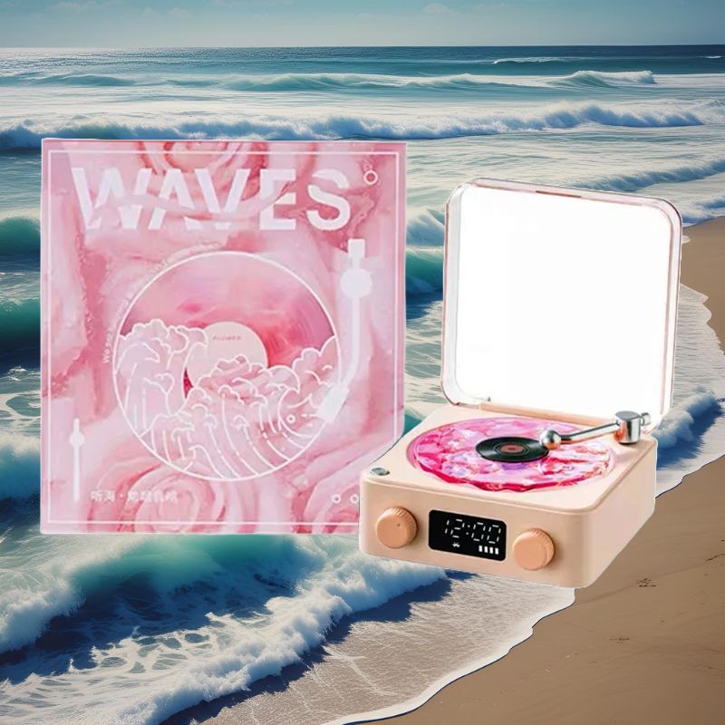 🌊 Ocean Waves Speaker Lamp with RGB Lighting 🎵 - Mattari Gift Shop